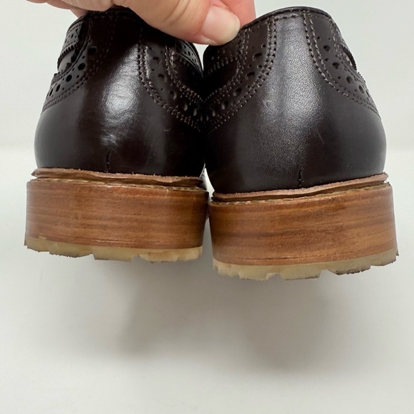 New Allen Edmonds McTavish Lugged Wingtip Oxford Shoes Brown Sz 9.5 - Picture 10 of 14